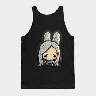 Sad Bunny Girl Tank Top